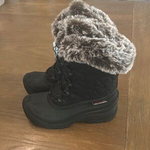 Ozark Trail Black Lace Up Boots with Durable Rubber Sole
